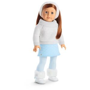 American girl enchanting winter outfit